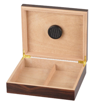 Preview: Humidor "Walnuss Dekor dunkel" für ca. 20 Zigarren